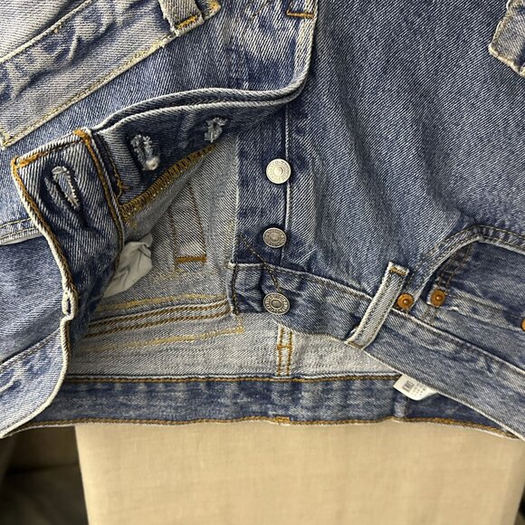 TERRIFIED CREATURE Custom Made DiY Patchwork Women 30 Denim Jean Pant Button Fly - Picture 5 of 16